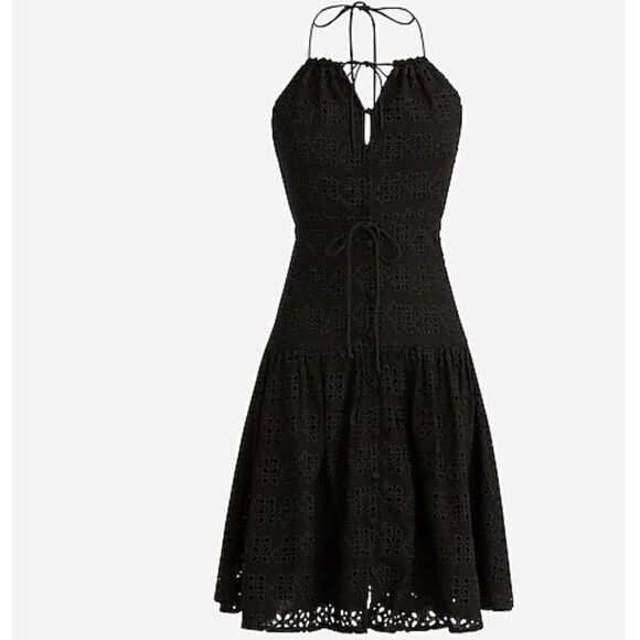 J Crew Anguilla Mini Halter Dress in Eyelet NWT - Picture 1 of 8
